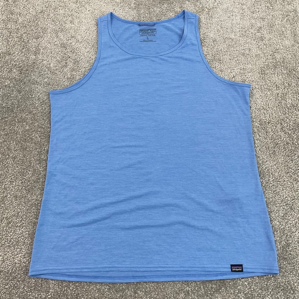 Patagonia Capilene Cool Daily Tank Top Womens Large Activewear Blue